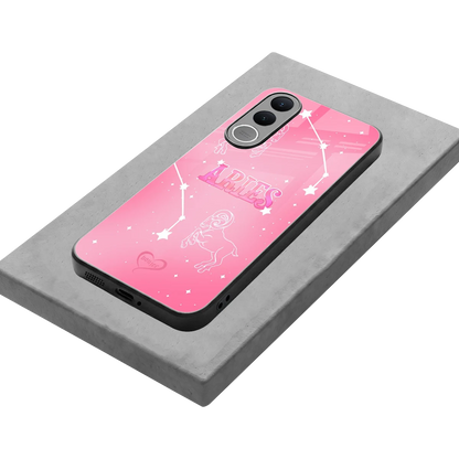 Aries Aura stylish phone case for vivo v70 fe | glossy glass and slim fit