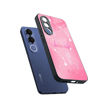 Aries Aura sleek vivo v70 fe cover with tempered glass back and TPU edges