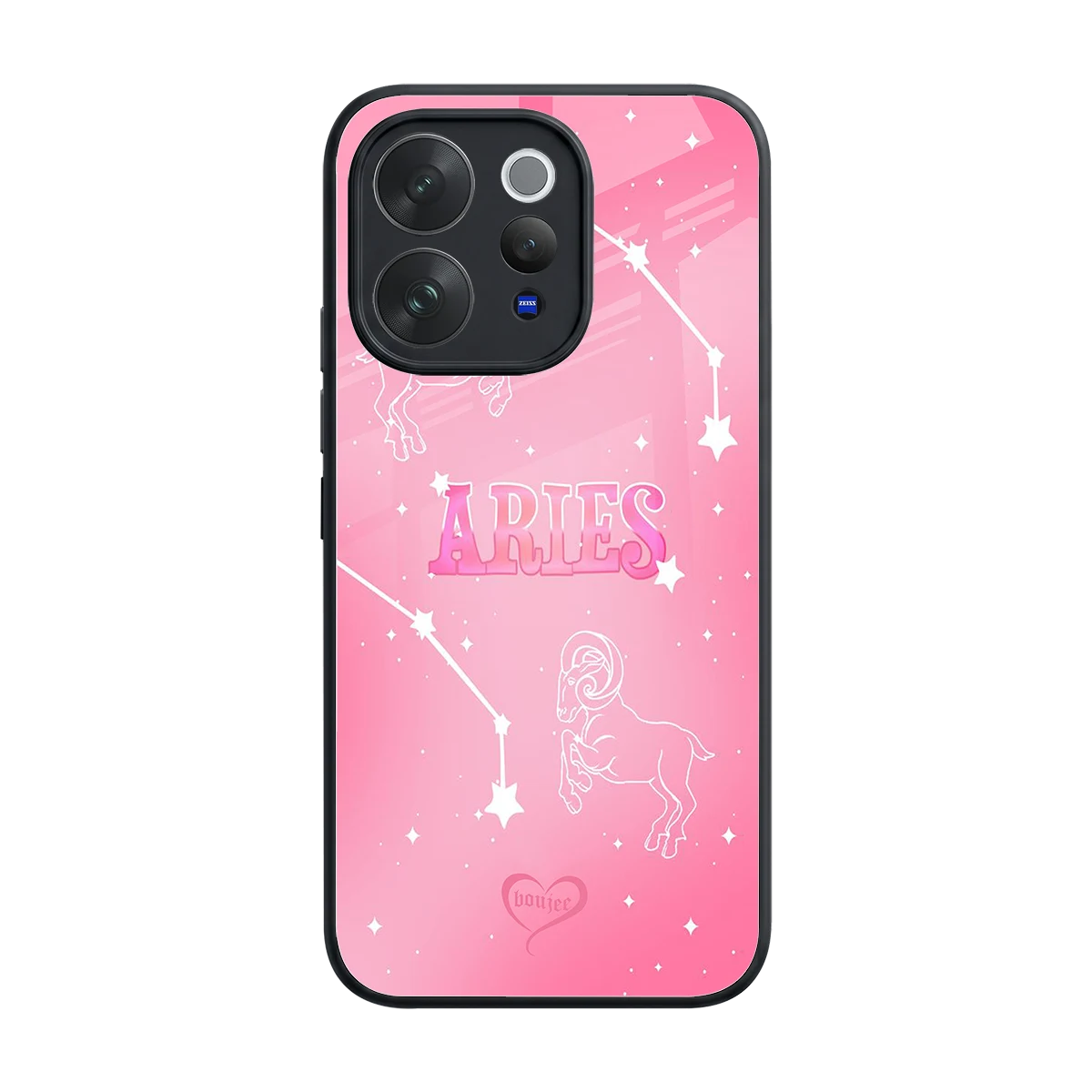 Aries Aura back phone cover | glass case for vivo v70