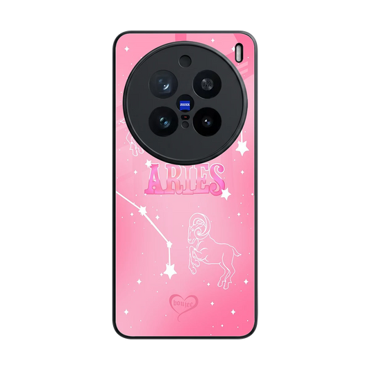 Aries Aura back phone cover | glass case for vivo x200 pro