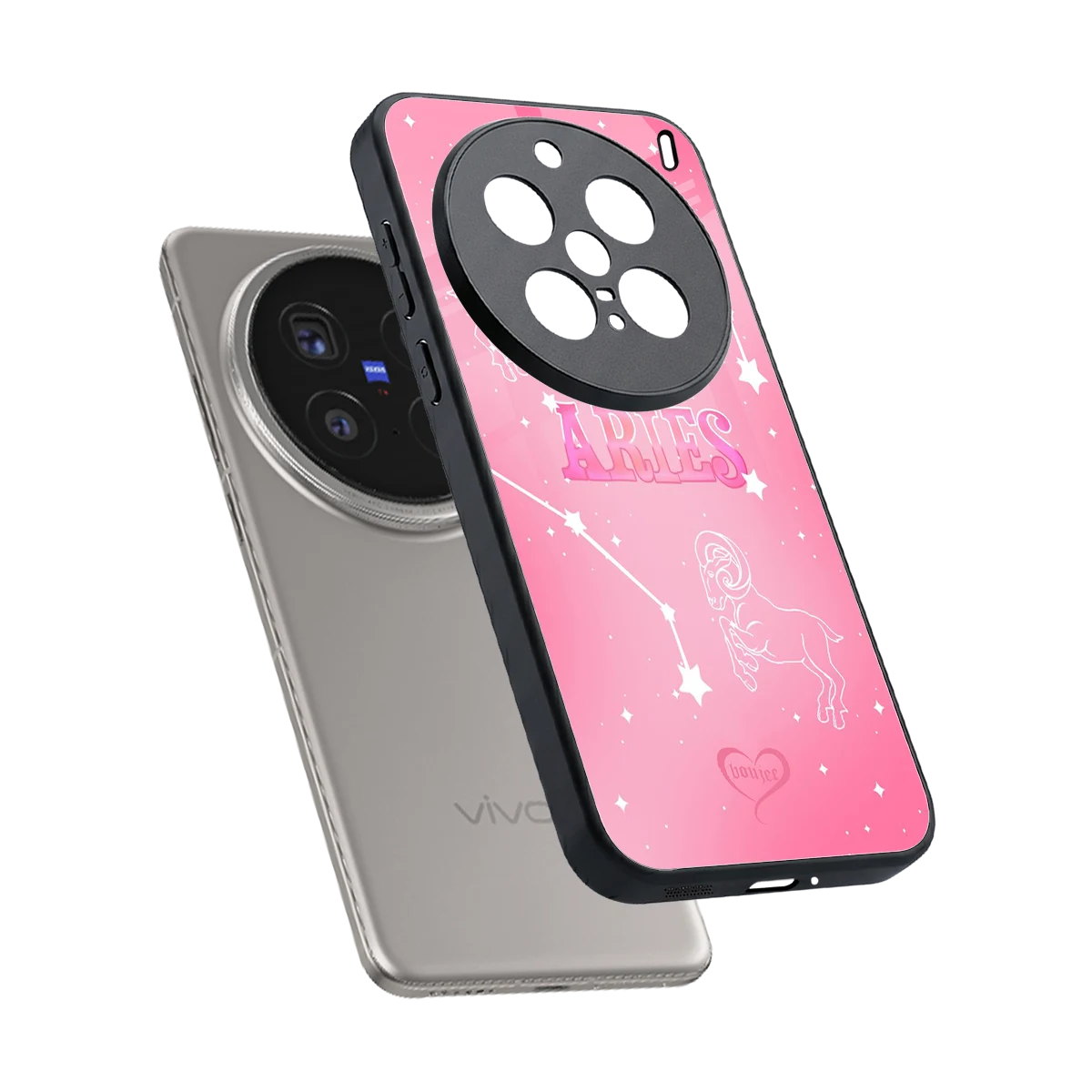 Aries Aura sleek vivo x200 pro cover with tempered glass back and TPU edges