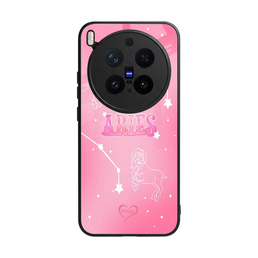 Aries Aura back phone cover | glass case for vivo x300 pro