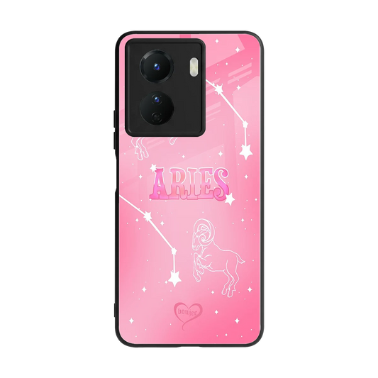 Aries Aura back phone cover | glass case for vivo y16