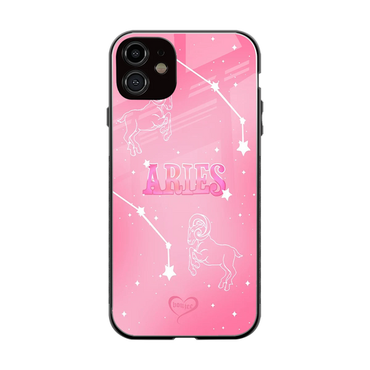 Aries Aura back phone cover | glass case for iphone 12