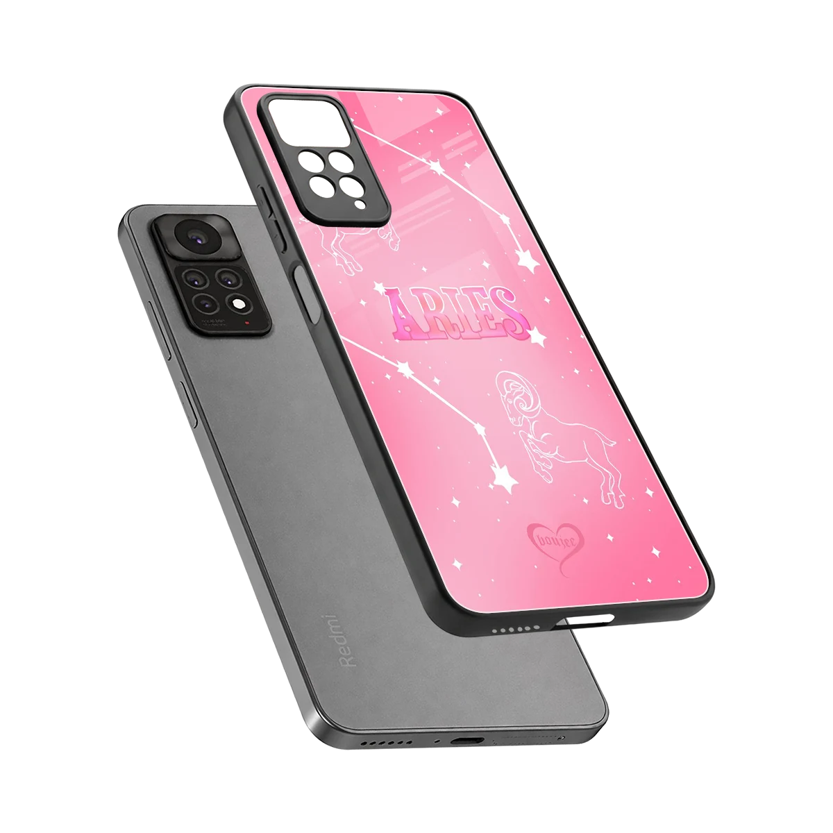 Aries Aura sleek redmi note 11 pro cover with tempered glass back and TPU edges