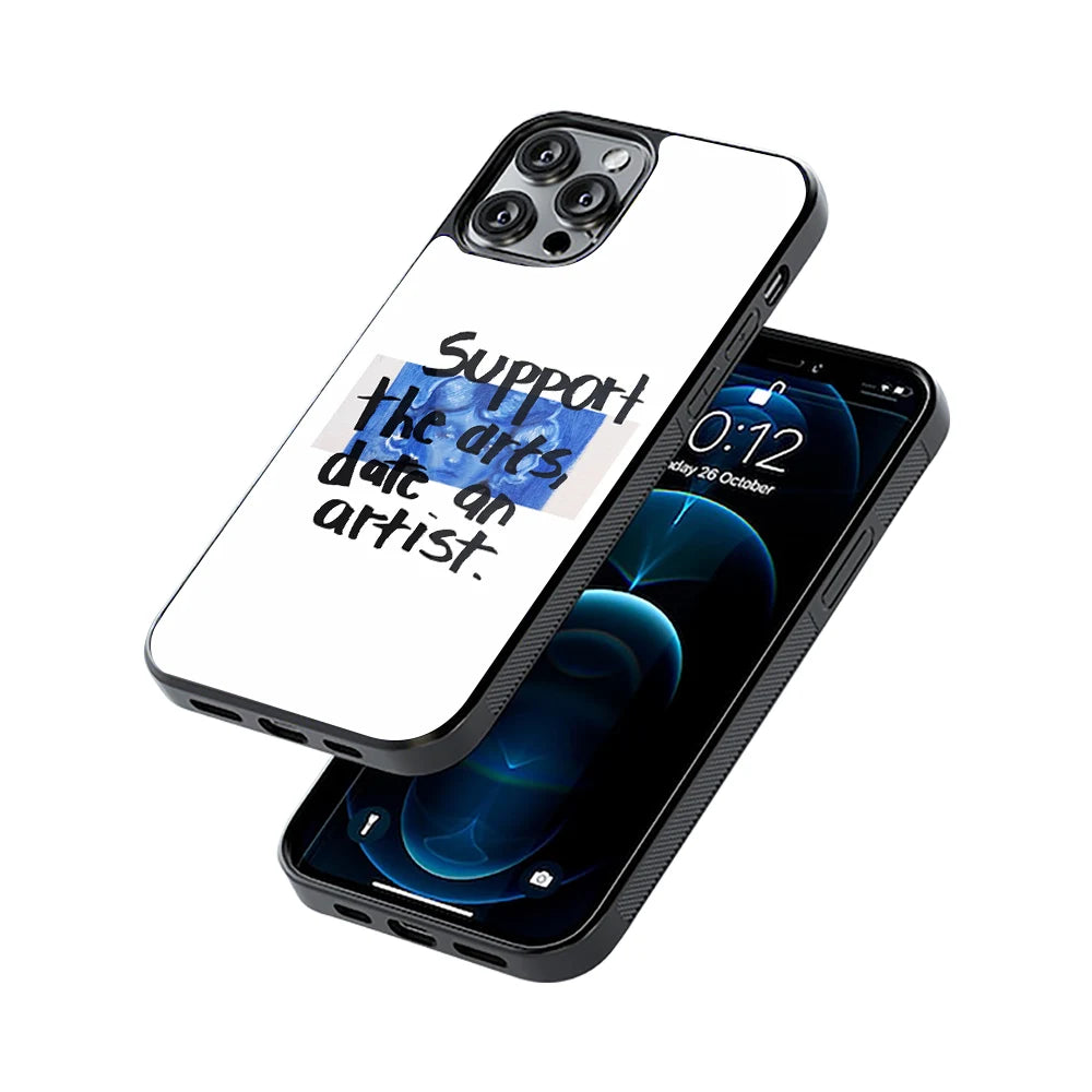 Protective Glass Back Phone Case Compatible with iPhone, Samsung, OnePlus, Pixel & More