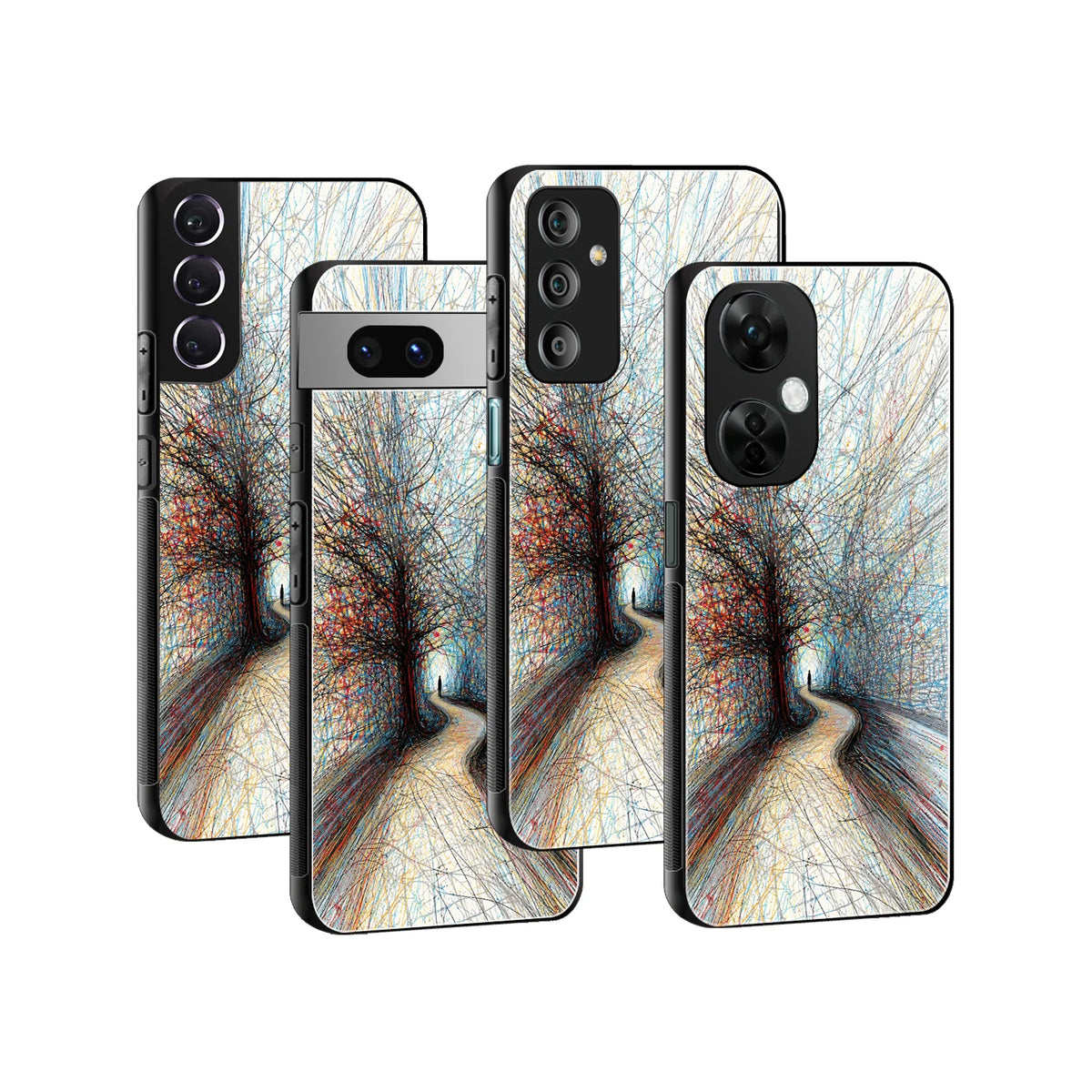 Stylish Glass Back Case for All Smartphones iPhone, Samsung, OnePlus, Pixel, Redmi, Oppo, Vivo, Motorola