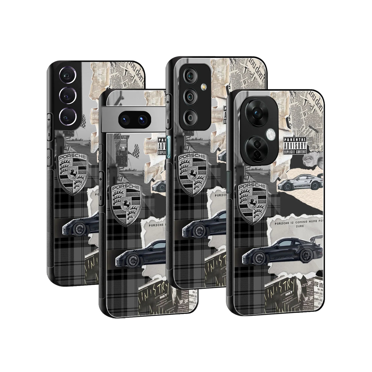Stylish Glass Back Case for All Smartphones iPhone, Samsung, OnePlus, Pixel, Redmi, Oppo, Vivo, Motorola