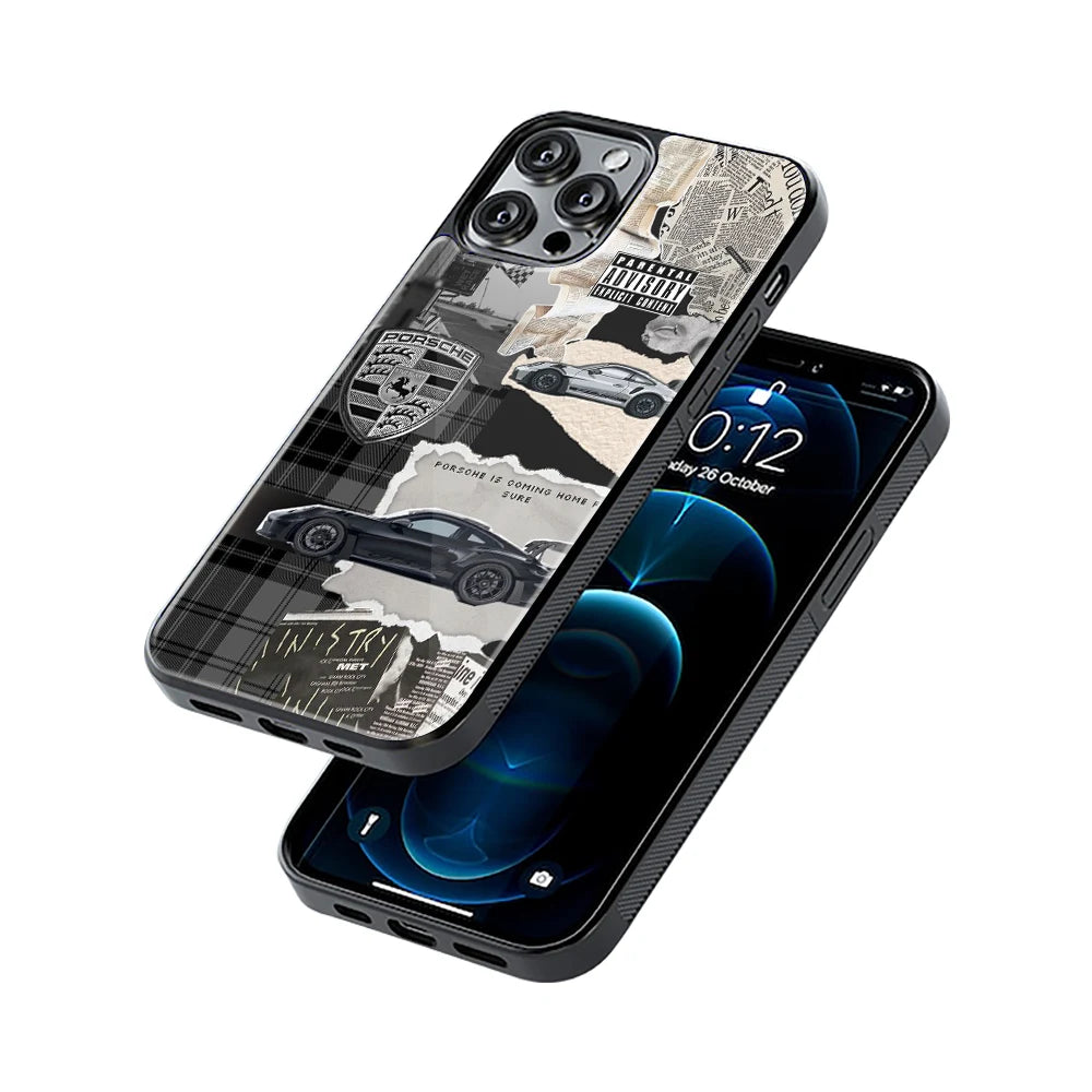Protective Glass Back Phone Case Compatible with iPhone, Samsung, OnePlus, Pixel & More
