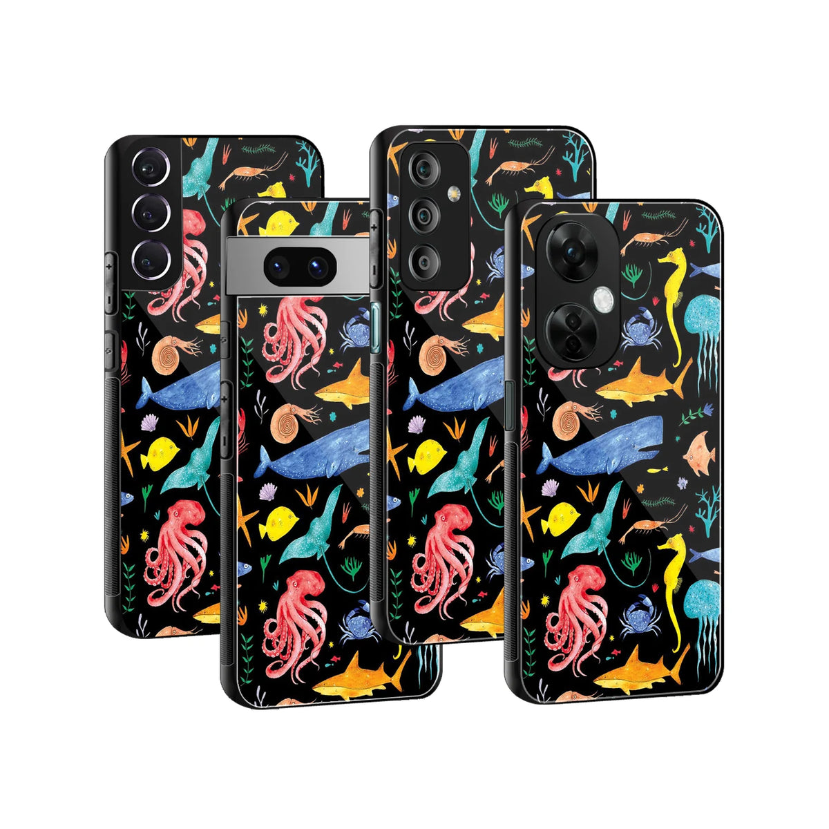 Stylish Glass Back Case for All Smartphones iPhone, Samsung, OnePlus, Pixel, Redmi, Oppo, Vivo, Motorola