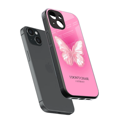 Attract Mode sleek iphone 13 cover with tempered glass back and TPU edges