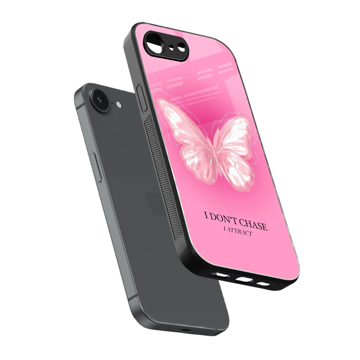 Attract Mode sleek iphone 16e cover with tempered glass back and TPU edges