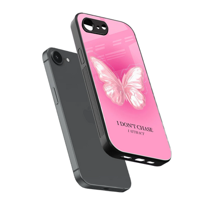 Attract Mode sleek iphone 16e cover with tempered glass back and TPU edges