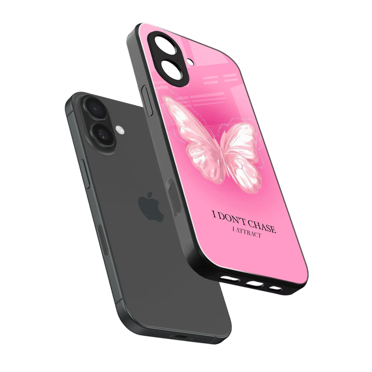 Attract Mode sleek iphone 17 cover with tempered glass back and TPU edges