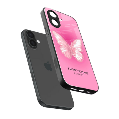 Attract Mode sleek iphone 17 cover with tempered glass back and TPU edges