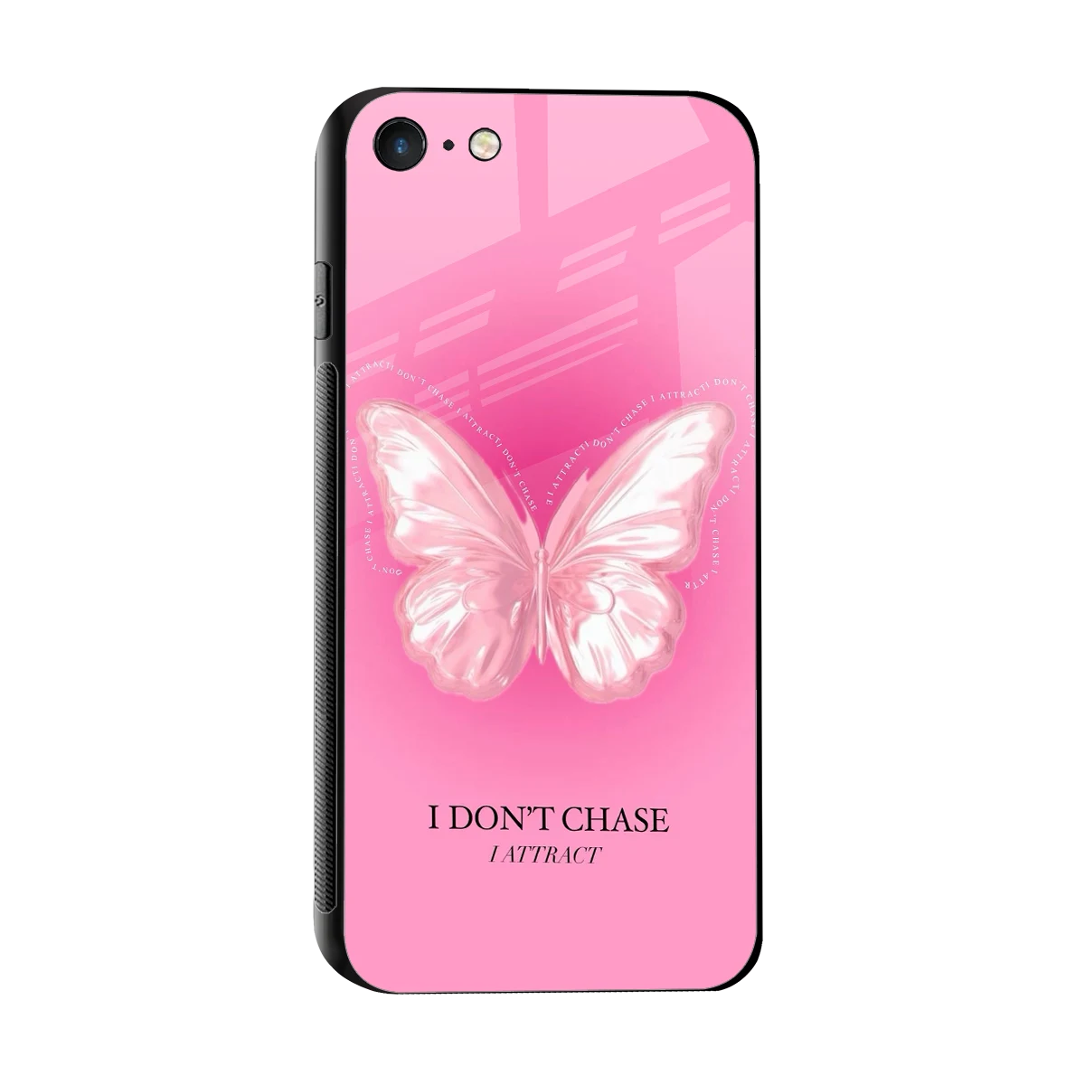 Attract Mode sleek iphone 7 cover with tempered glass back and TPU edges