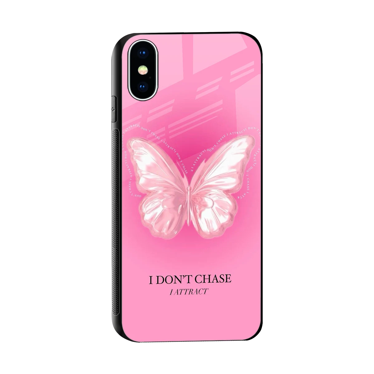Attract Mode sleek iphone x cover with tempered glass back and TPU edges