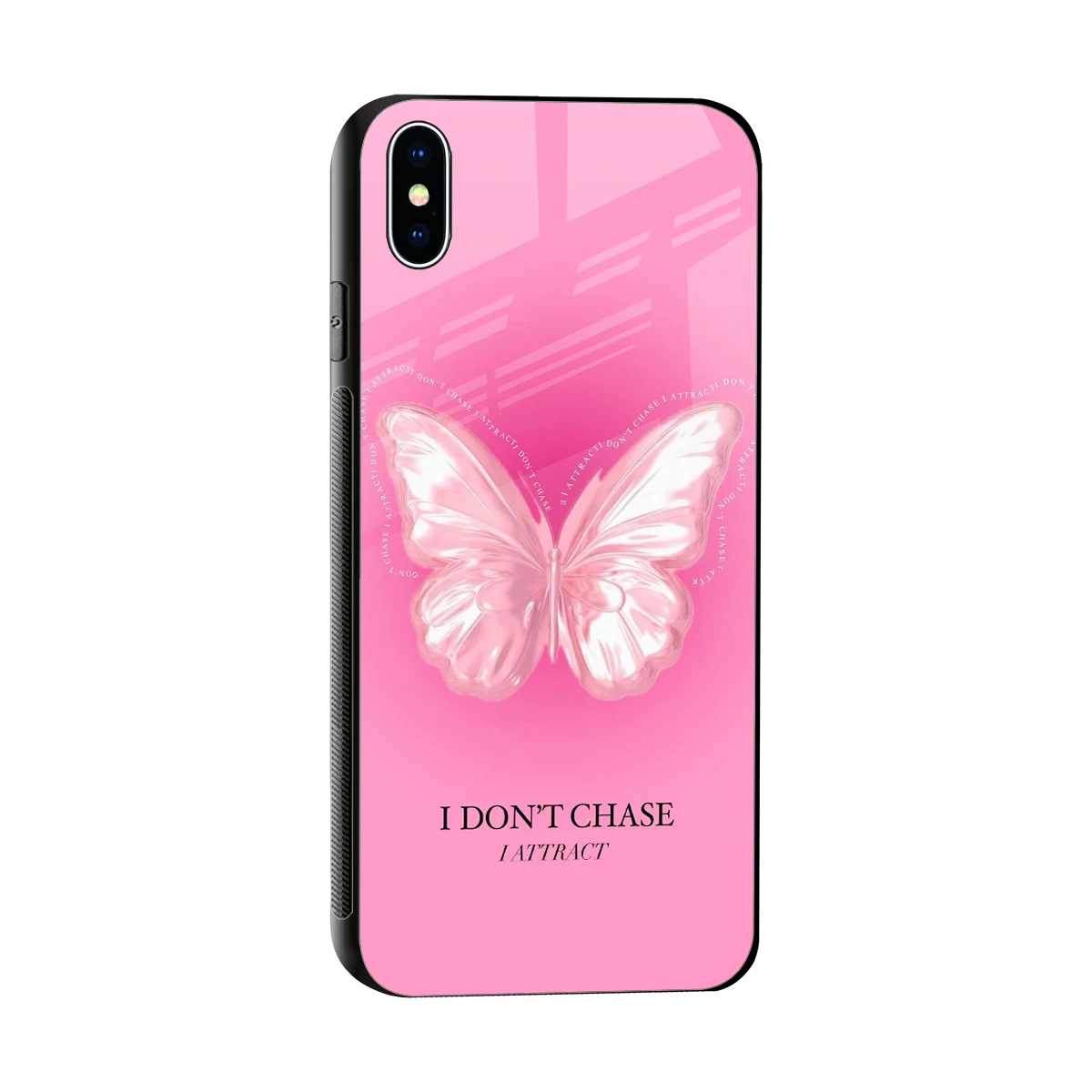 Attract Mode sleek iphone xs max cover with tempered glass back and TPU edges