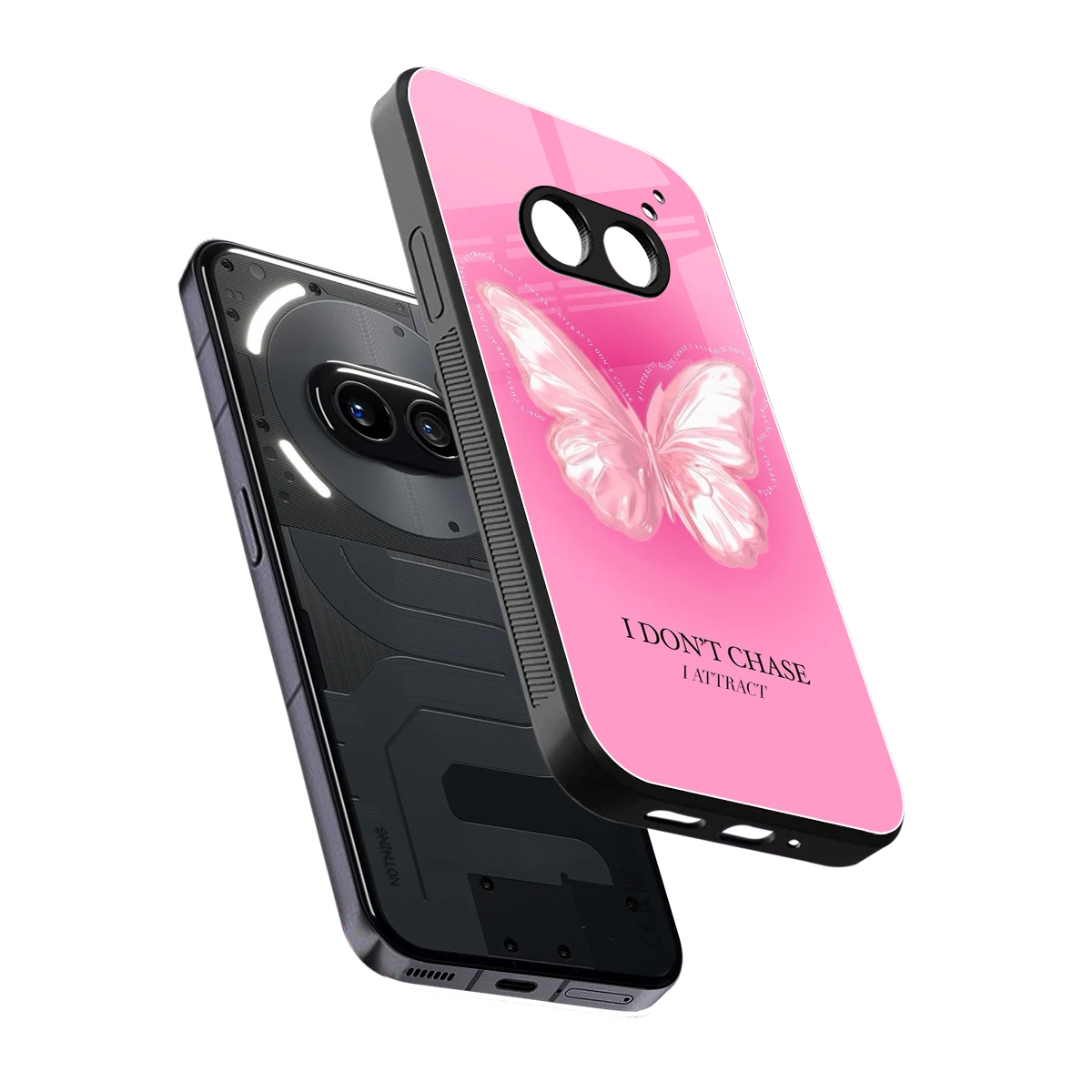 Attract Mode sleek nothing phone 2a cover with tempered glass back and TPU edges