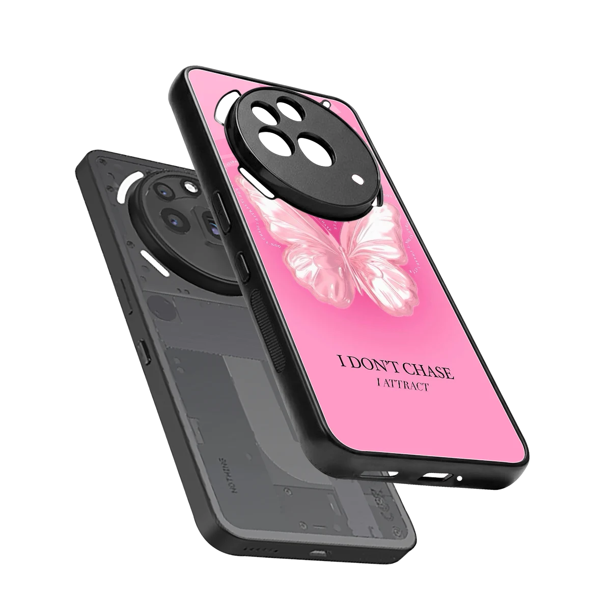 Attract Mode sleek nothing phone 3a pro cover with tempered glass back and TPU edges