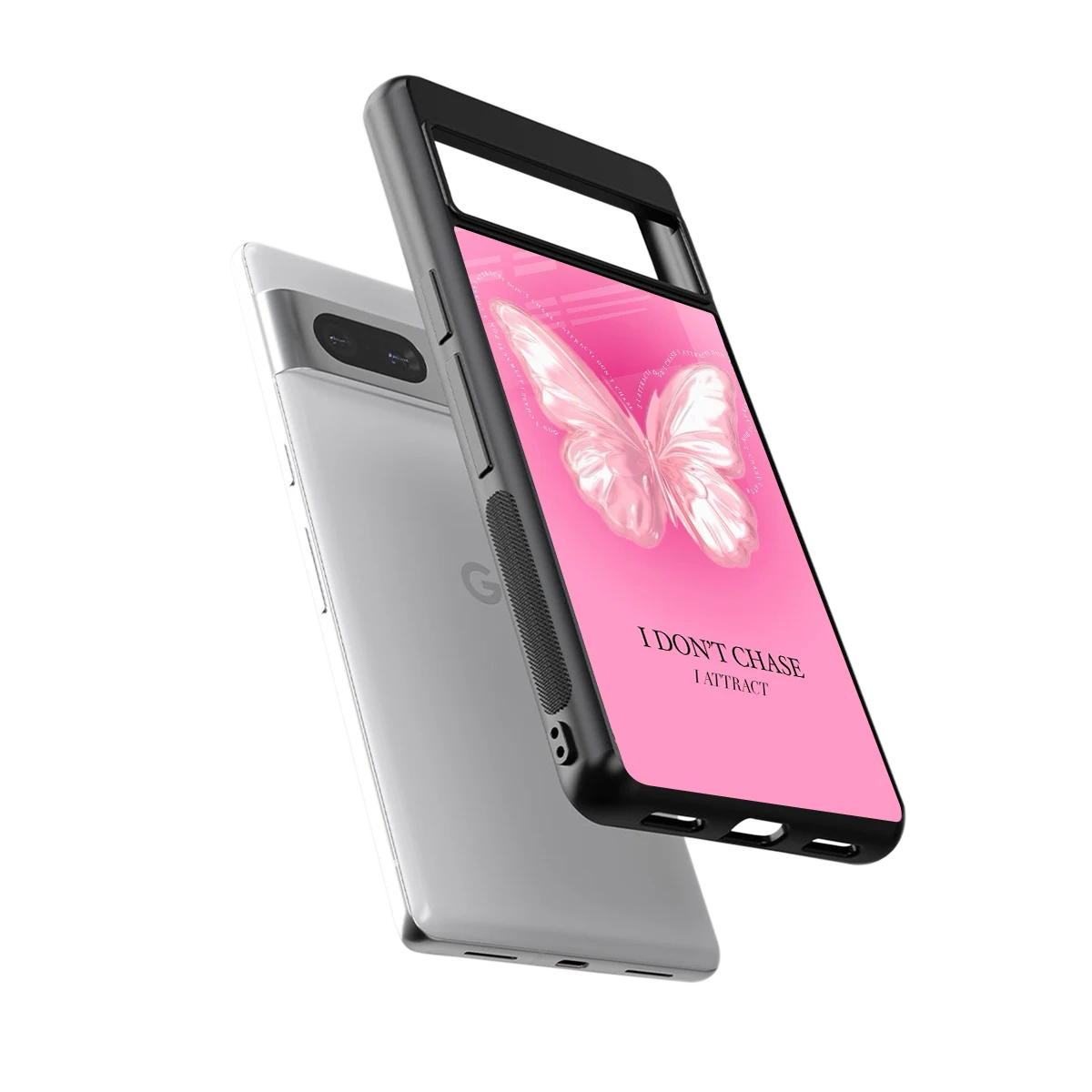 Attract Mode sleek google pixel 7 cover with tempered glass back and TPU edges