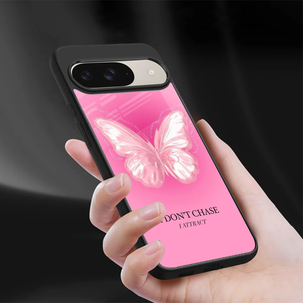 Attract Mode sleek google pixel 9 cover with tempered glass back and TPU edges