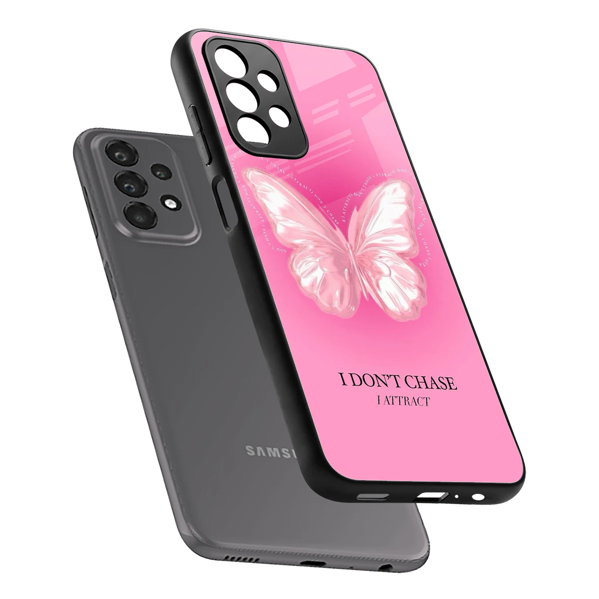 Attract Mode sleek samsung galaxy a23 cover with tempered glass back and TPU edges