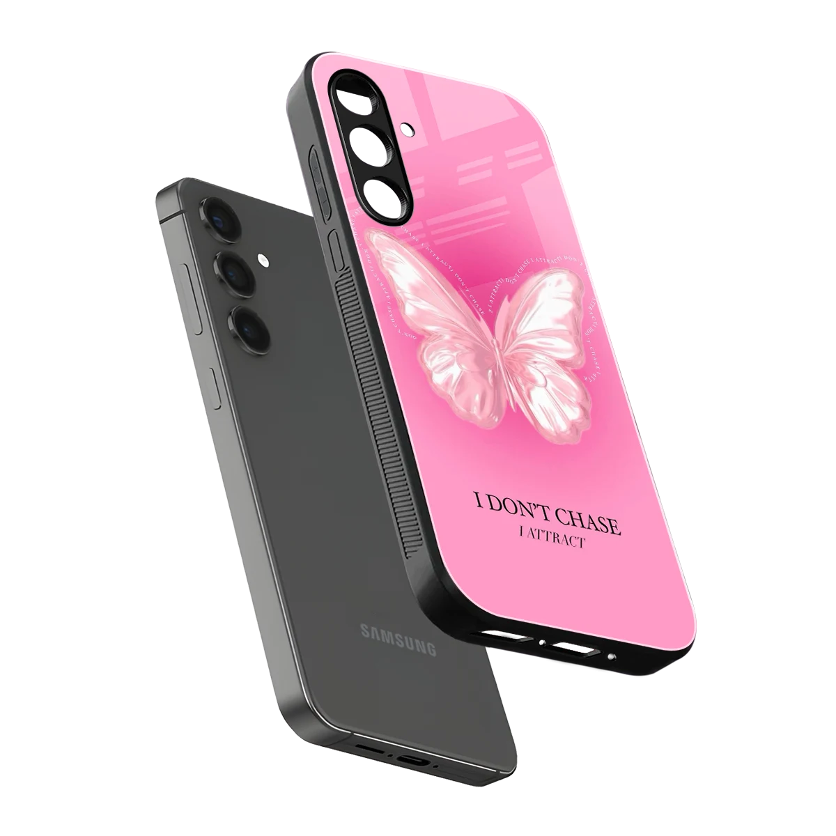 Attract Mode sleek samsung galaxy a55 5g cover with tempered glass back and TPU edges
