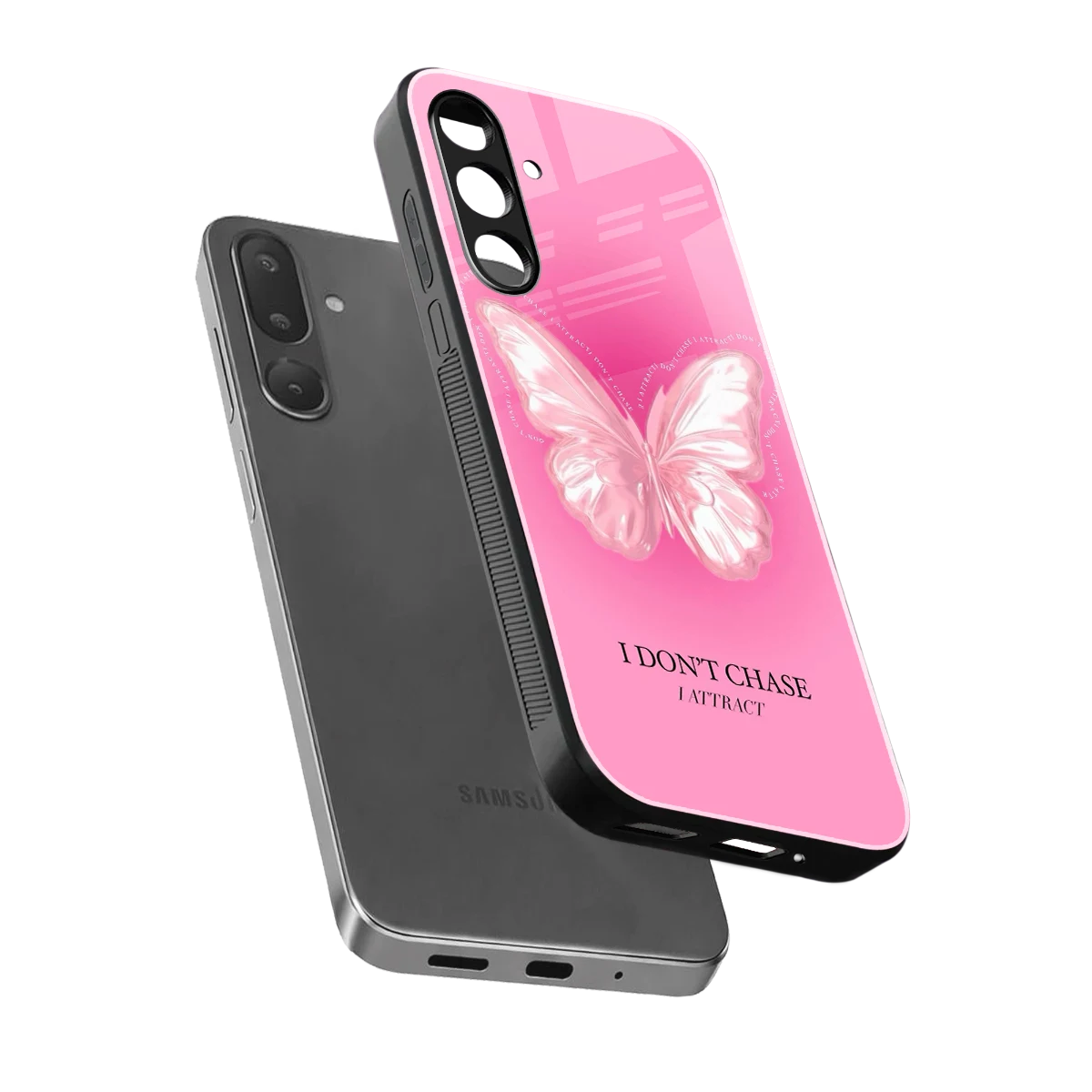 Attract Mode sleek samsung galaxy m56 5g cover with tempered glass back and TPU edges