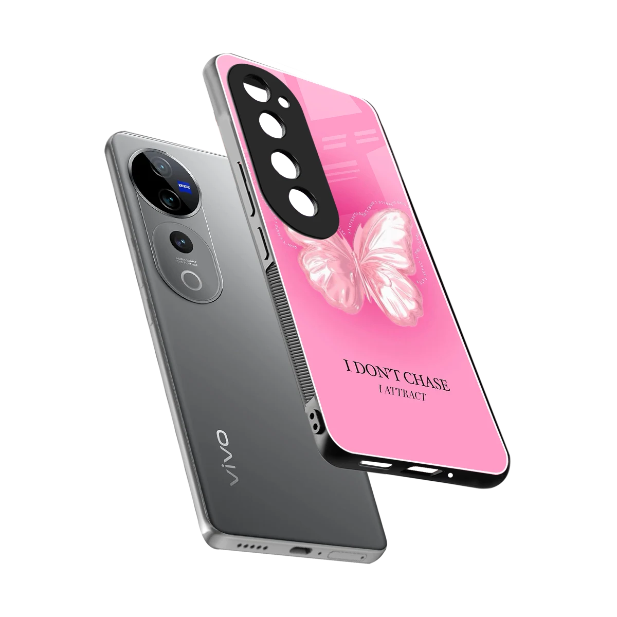 Attract Mode sleek vivo v40 pro cover with tempered glass back and TPU edges