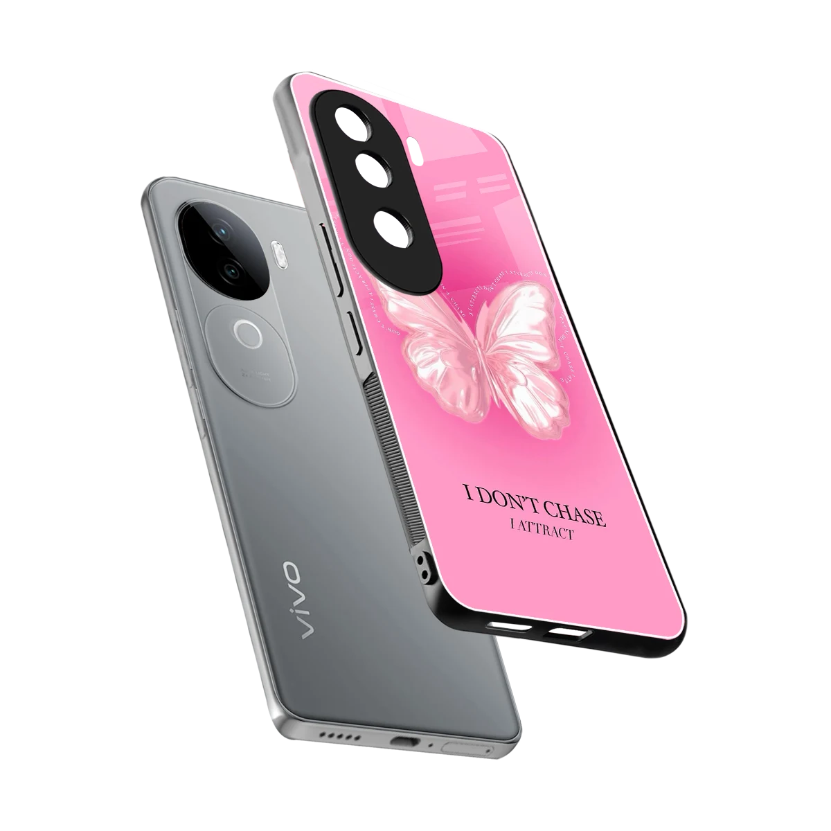 Attract Mode sleek vivo v40e cover with tempered glass back and TPU edges