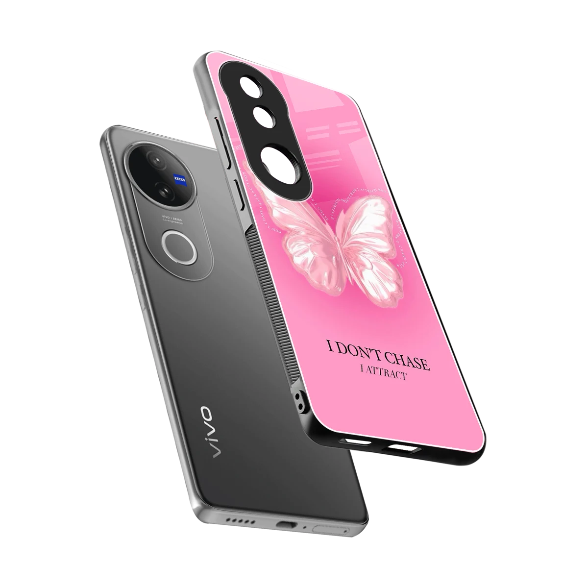 Attract Mode sleek vivo v50 cover with tempered glass back and TPU edges