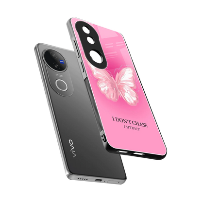 Attract Mode sleek vivo v50 cover with tempered glass back and TPU edges