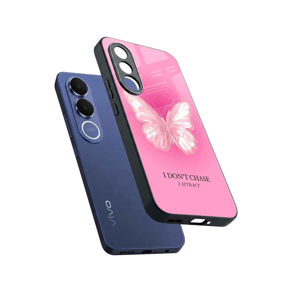 Attract Mode sleek vivo v70 fe cover with tempered glass back and TPU edges