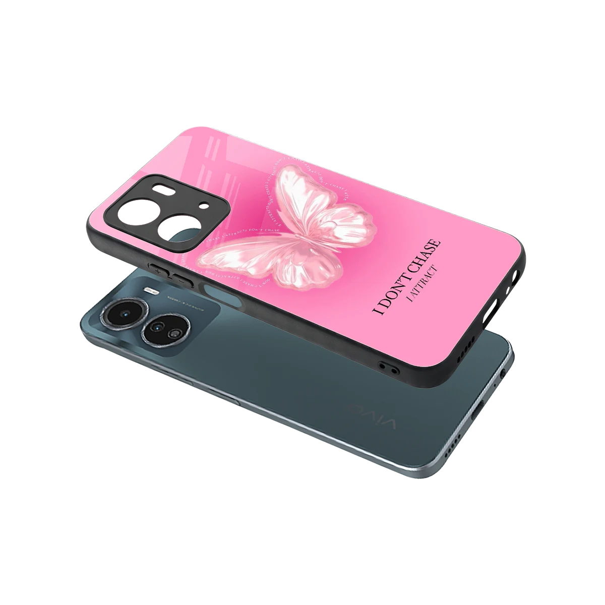 Attract Mode sleek vivo y16 cover with tempered glass back and TPU edges