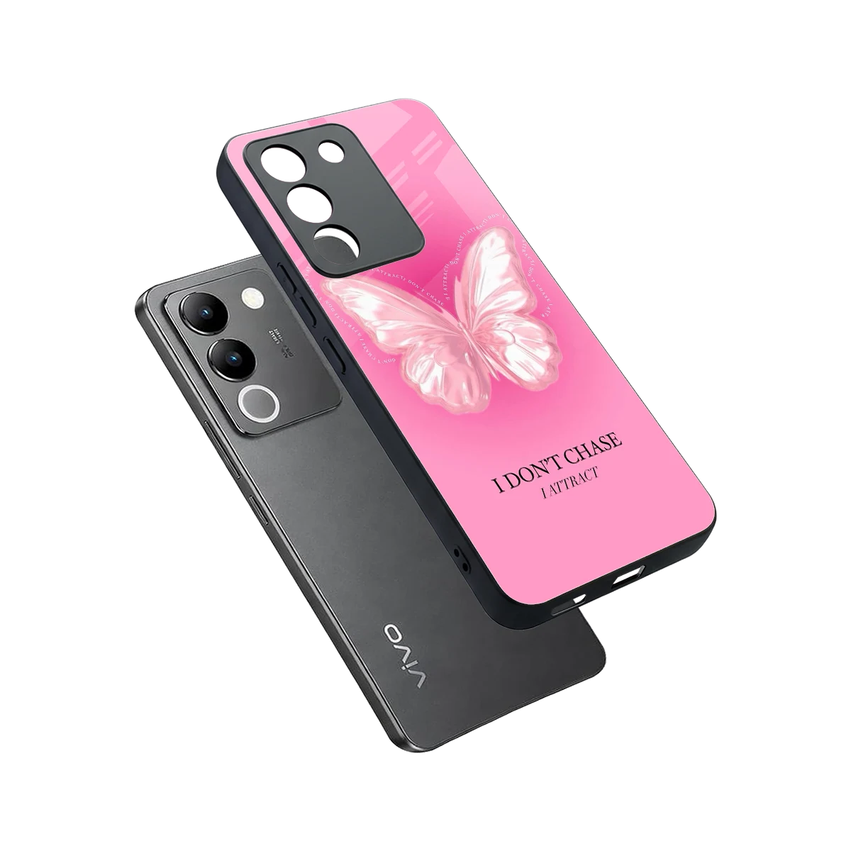 Attract Mode sleek vivo y200 5g cover with tempered glass back and TPU edges