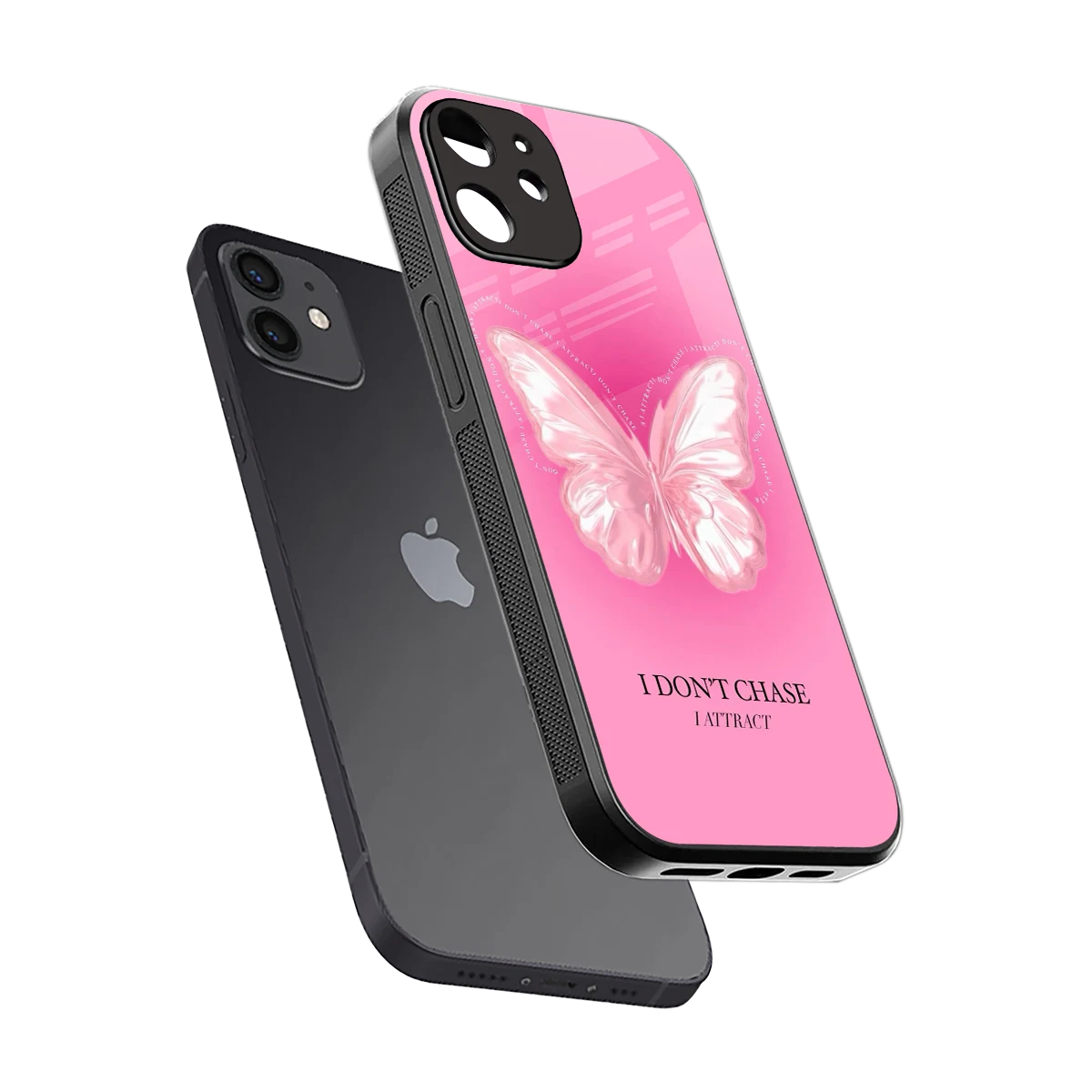 Attract Mode sleek iphone 12 cover with tempered glass back and TPU edges