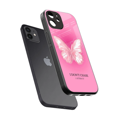 Attract Mode sleek iphone 12 cover with tempered glass back and TPU edges