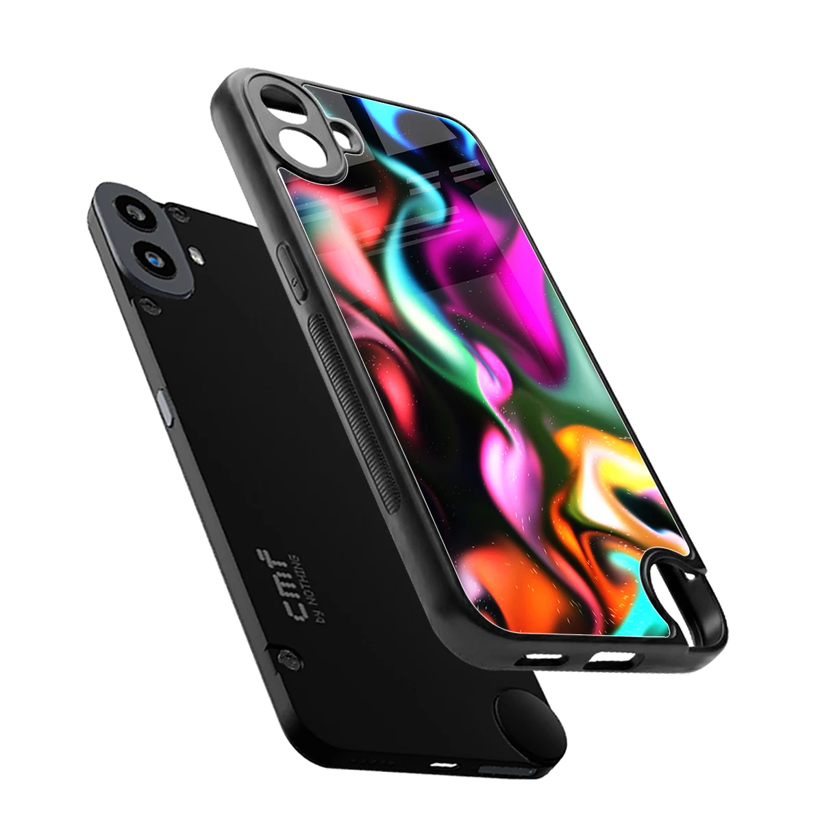 Aurora Glow sleek cmf nothing phone 1 cover with tempered glass back and TPU edges