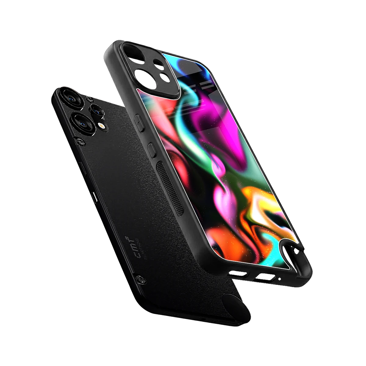 Aurora Glow sleek cmf nothing phone 2 pro cover with tempered glass back and TPU edges