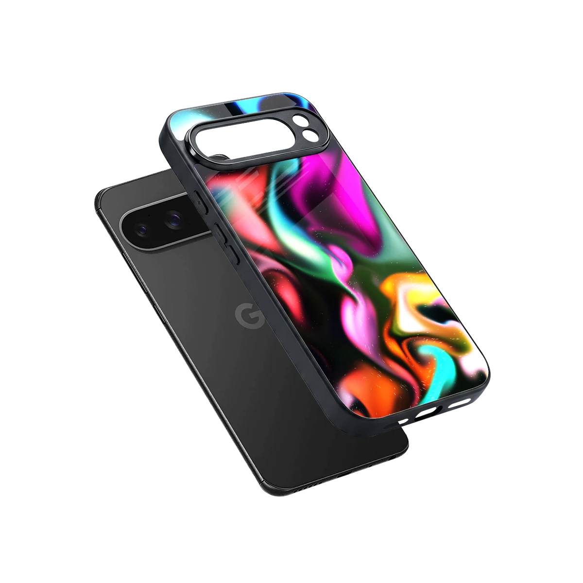 Aurora Glow sleek google pixel 10 pro xl cover with tempered glass back and TPU edges