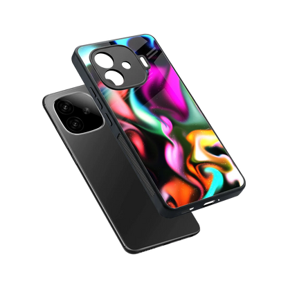 Aurora Glow sleek iqoo neo 10r 5g cover with tempered glass back and TPU edges