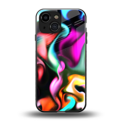 Aurora Glow back phone cover | glass case for iphone 13 mini