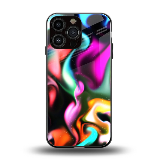 Aurora Glow back phone cover | glass case for iphone 14 pro max