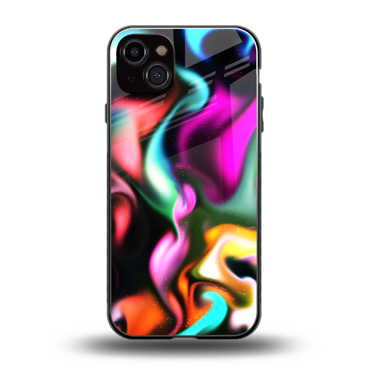 Aurora Glow back phone cover | glass case for iphone 14 plus