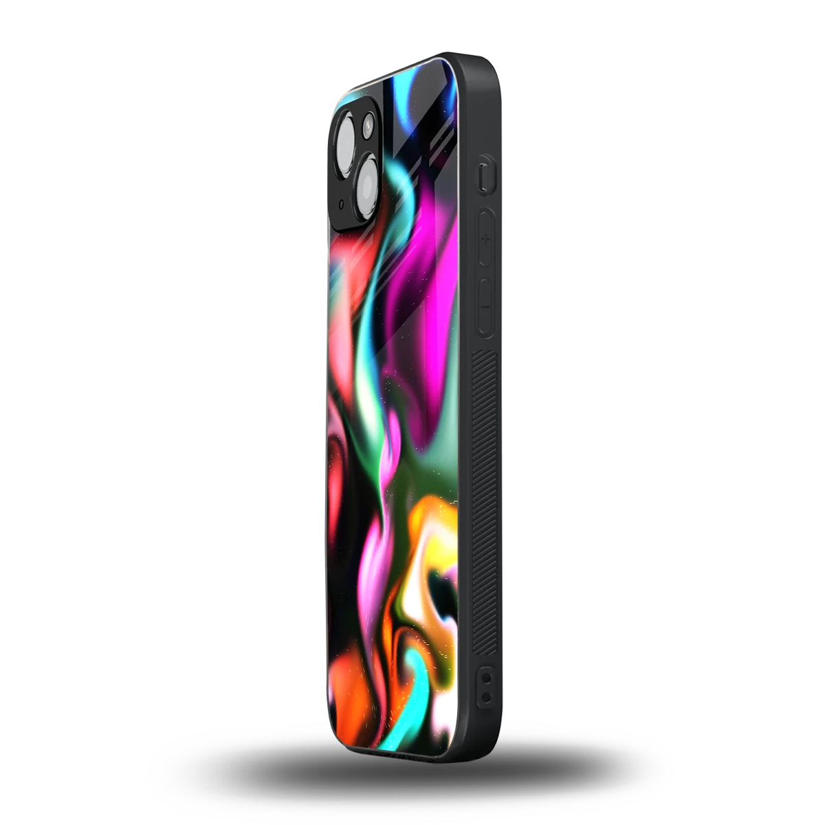 Aurora Glow iphone 14 plus mobile cover | shockproof glass phone case