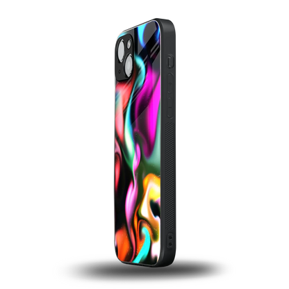 Aurora Glow iphone 14 plus mobile cover | shockproof glass phone case