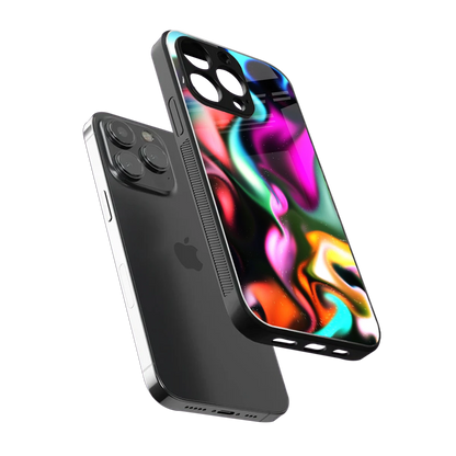 Aurora Glow sleek iphone 15 pro max cover with tempered glass back and TPU edges