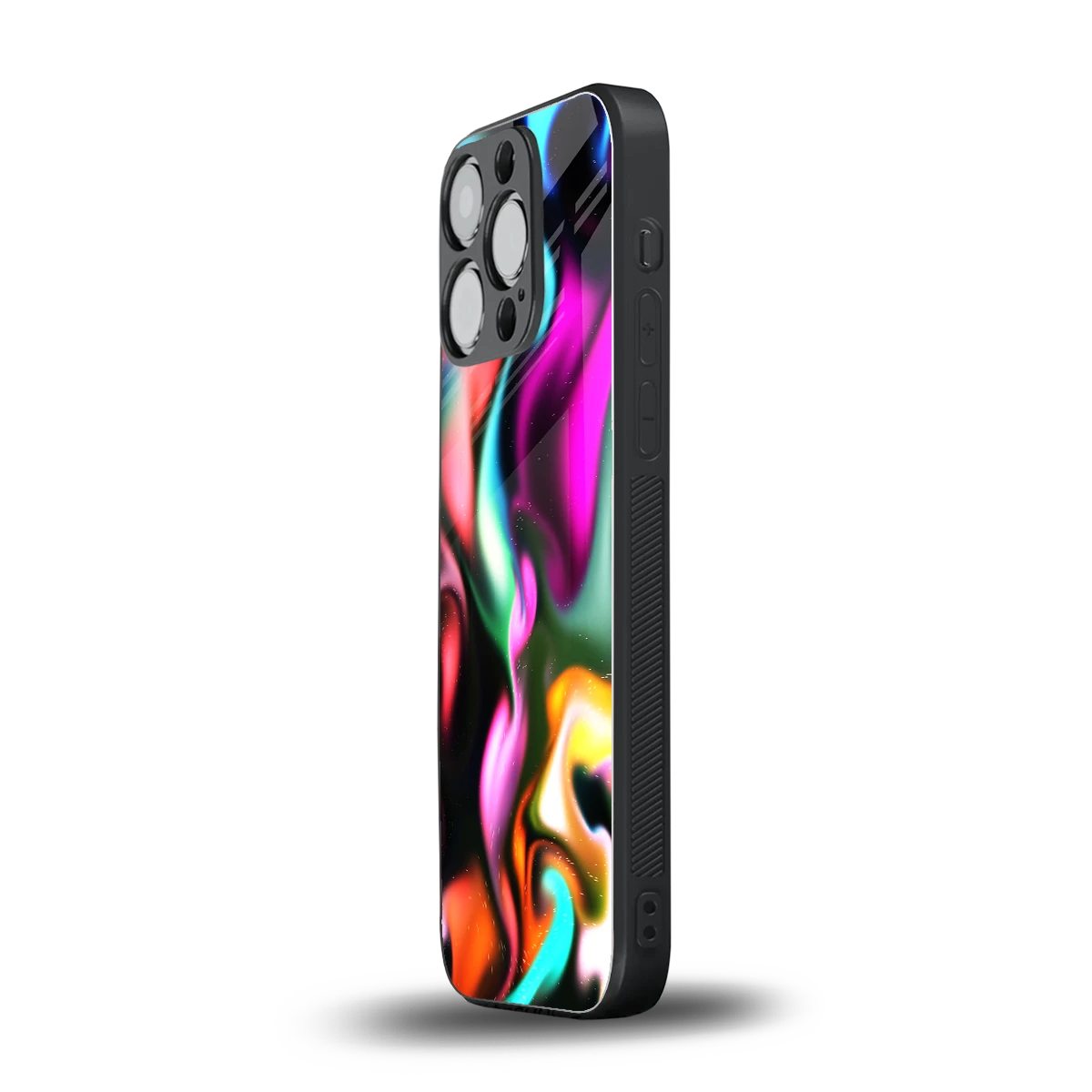 Aurora Glow iphone 15 pro mobile cover | shockproof glass phone case