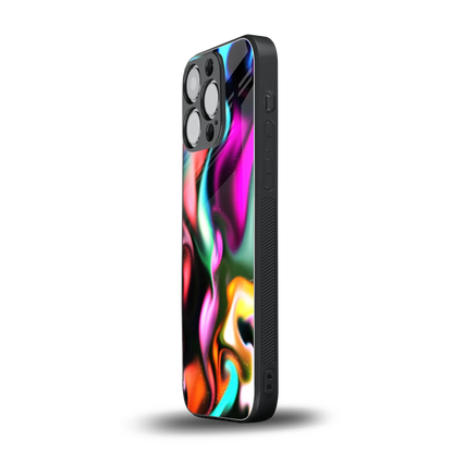 Aurora Glow iphone 15 pro mobile cover | shockproof glass phone case